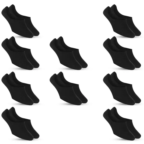 Black_No_Show_Low_Cut_Loafer_Socks_For_Men_&_Women_(Pack_Of_10)