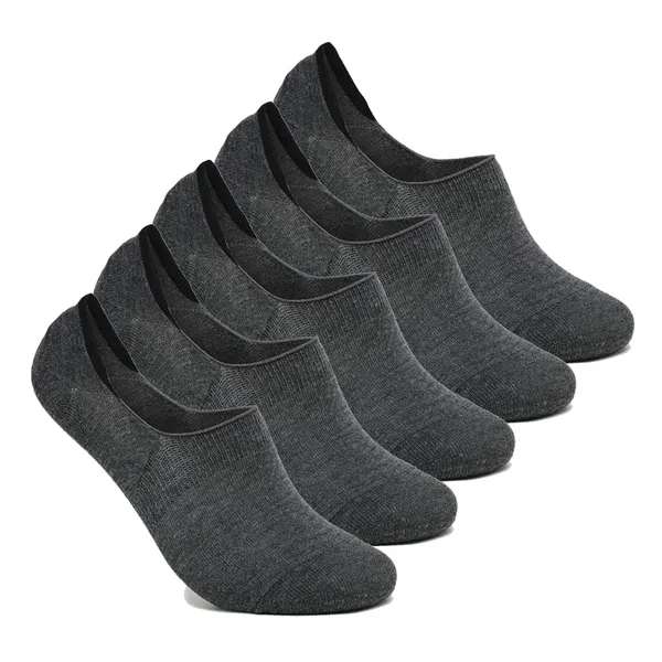Dark_Grey_Combed_Cotton_No_Show_Low_Cut_Loafer_Socks_For_Men_&_Women_(Pack_Of_5)