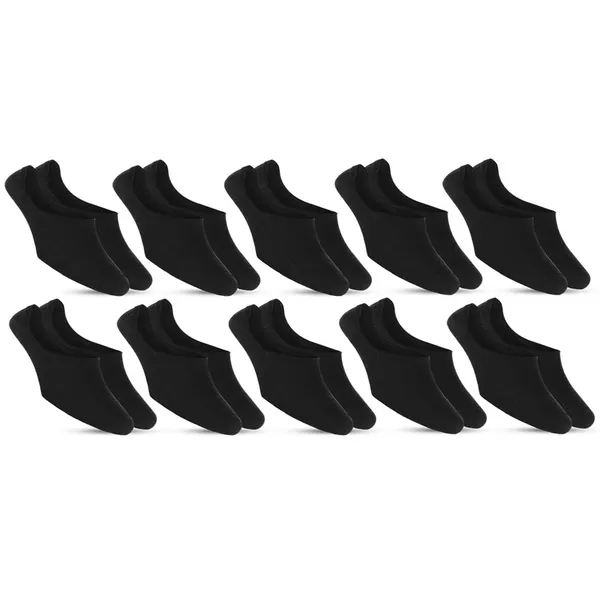 Black_Anti-Slip_No_Show_Low_Cut_Loafer_Socks_For_Men_&_Women_(Pack_Of_10)
