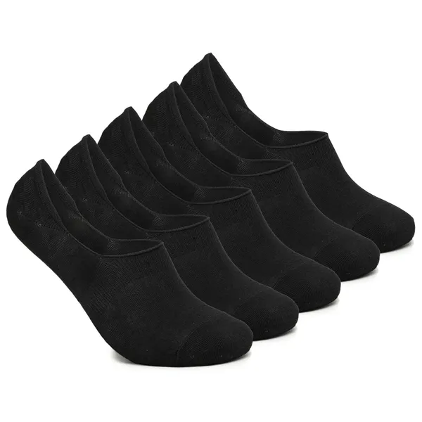 Black_Moisture_Absorbing_&_Anti_Odour_Combed_Cotton_No_Show_Loafer_Socks_For_Men_(Pack_Of_5)