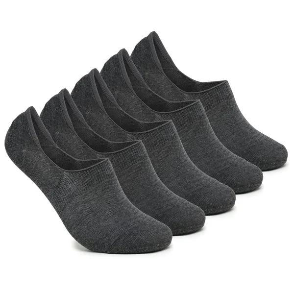 Pack_Of_5_Dark_Grey_Moisture_Absorbing_&_Anti_Odour_Combed_Cotton_No_Show_Loafer_Socks_For_Men