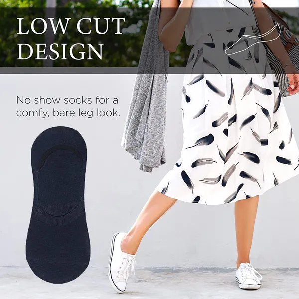 Multicolor_Anti-Slip_No_Show_Low_Cut_Loafer_Socks_For_Men_&_Women_With_Combed_Cotton_For_Sports,_Running_&_Hiking_(Pack_Of_10)