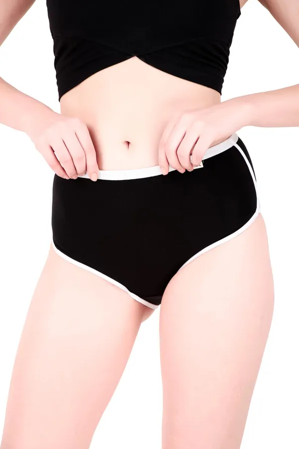 Lima_Women�s_Mid-Waist_Yoga_Shorts_�_Breathable,_Stretch_Cotton_Boyshort_Panties_Designed_for_All-Day_Comfort,_Made_with_Cotton_Blend_|_Soft,Pack_of_1_(Black_XL)