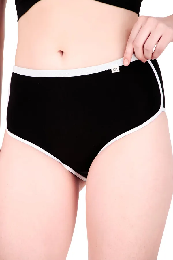 Lima_Women�s_Mid-Waist_Yoga_Shorts_�_Breathable,_Stretch_Cotton_Boyshort_Panties_Designed_for_All-Day_Comfort,_Made_with_Cotton_Blend_|_Soft,Pack_of_1_(Black_XL)