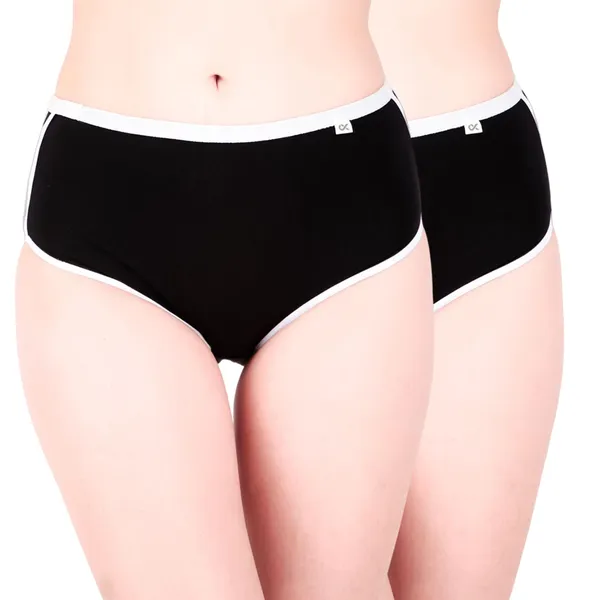 Lima_Women�s_Mid-Waist_Yoga_Shorts_�_Breathable,_Stretch_Cotton_Boyshort_Panties_Designed_for_All-Day_Comfort,_Made_with_Cotton_Blend_|_Soft,Pack_of_2_(Black_XL)