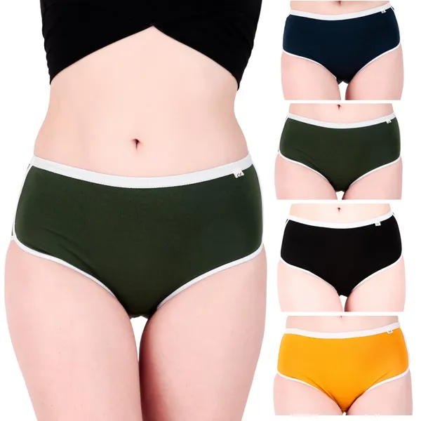 Lima_Women's_Mid-Waist_Yoga_Shorts_�_Breathable,_Stretch_Cotton_Boy_short_Panties_Designed_for_All-Day_Comfort,_Made_with_Cotton_Blend_|_Soft,_Pack_of_4_(_Mustard,_Green,_Black,_Navy)