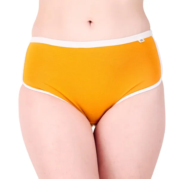 Lima_Women�s_Mid-Waist_Yoga_Shorts_�_Breathable,_Stretch_Cotton_Boyshort_Panties_Designed_for_All-Day_Comfort,_Made_with_Cotton_Blend_|_Soft,Pack_of_1_(Mustard_XL)