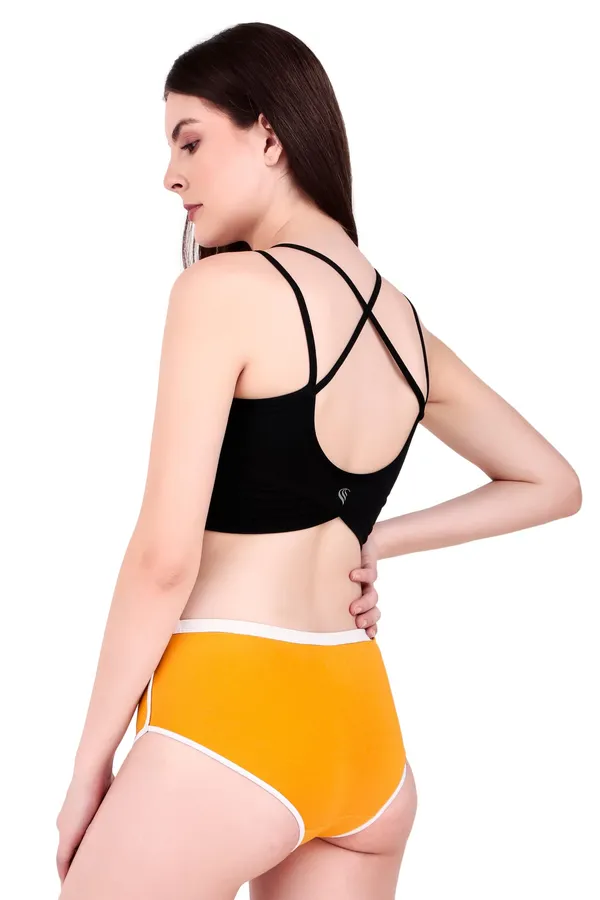Lima_Women�s_Mid-Waist_Yoga_Shorts_�_Breathable,_Stretch_Cotton_Boyshort_Panties_Designed_for_All-Day_Comfort,_Made_with_Cotton_Blend_|_Soft,Pack_of_1_(Mustard_XL)