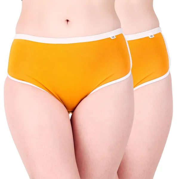 Lima_Women�s_Mid-Waist_Yoga_Shorts_�_Breathable,_Stretch_Cotton_Boyshort_Panties_Designed_for_All-Day_Comfort,_Made_with_Cotton_Blend_|_Soft,Pack_of_2_(Mastard_XL)