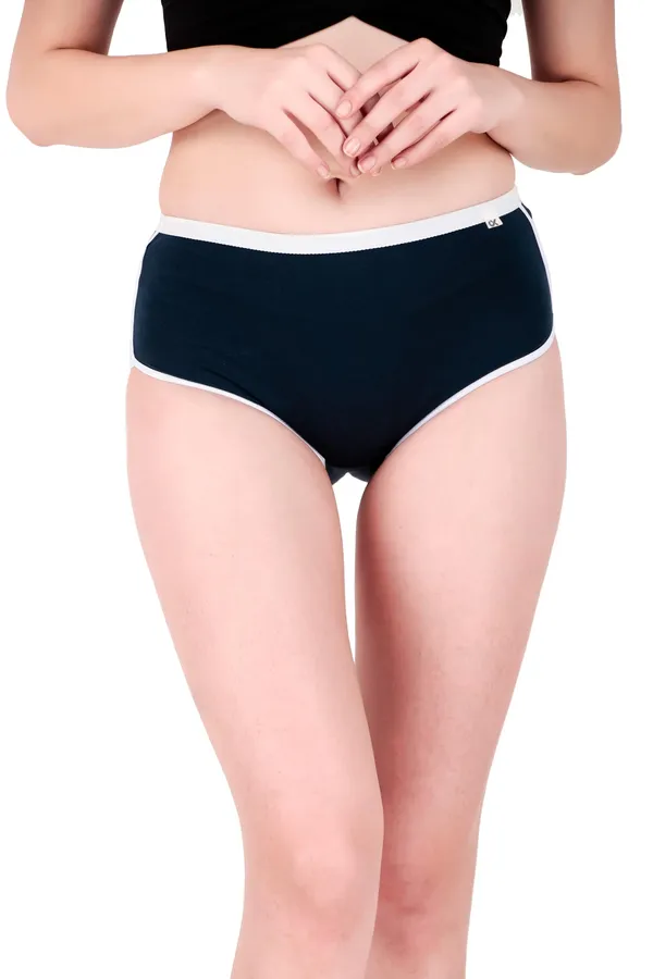 Lima_Women's_Mid-Waist_Yoga_Shorts_�_Breathable,_Stretch_Cotton_Boyshort_Panties_Designed_for_All-Day_Comfort,_Made_with_Cotton_Blend_|_Soft,_Pack_of_1_(Navy_Blue)