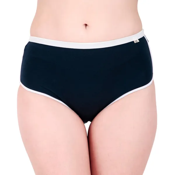 Lima_Women's_Mid-Waist_Yoga_Shorts_�_Breathable,_Stretch_Cotton_Boyshort_Panties_Designed_for_All-Day_Comfort,_Made_with_Cotton_Blend_|_Soft,_Pack_of_1_(Navy_Blue)