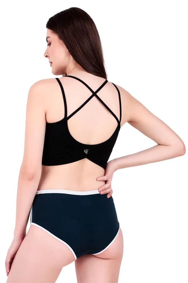 Lima_Women's_Mid-Waist_Yoga_Shorts_�_Breathable,_Stretch_Cotton_Boyshort_Panties_Designed_for_All-Day_Comfort,_Made_with_Cotton_Blend_|_Soft,_Pack_of_1_(Navy_Blue)