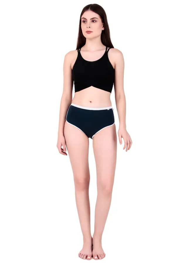 Lima_Women's_Mid-Waist_Yoga_Shorts_�_Breathable,_Stretch_Cotton_Boyshort_Panties_Designed_for_All-Day_Comfort,_Made_with_Cotton_Blend_|_Soft,_Pack_of_1_(Navy_Blue)
