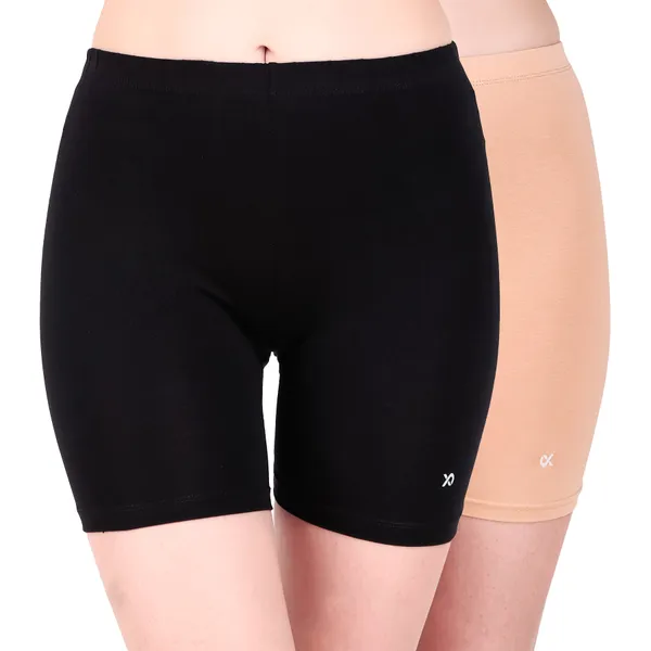Black_&_Skin_Stretchable_Lucia_Yoga_Shorts_Stretchable_For_Cycling,_Running_For_Skin_Fit_Tights_&_Gym_Short_For_Women_(Pack_Of_2)