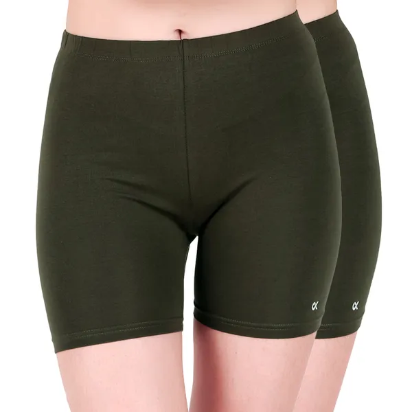 Olive_Stretchable_Lucia_Yoga_Shorts_Stretchable_For_Cycling,_Running_For_Skin_Fit_Tights_&_Gym_Short_For_Women_(Pack_Of_2)