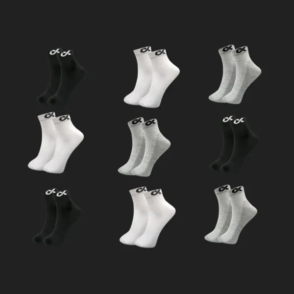 Pack_Of_9_Multicolor_Ankle_Length_Lyon_Cotton_Socks_For_Men_&_Women