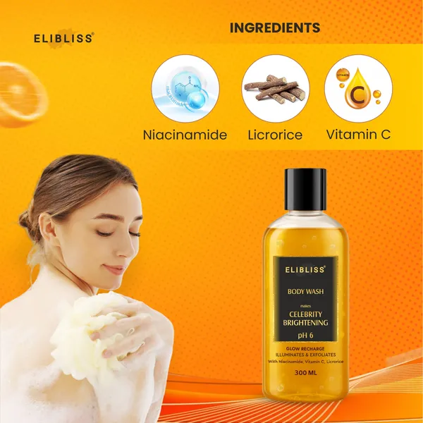 Elibliss_Celebrity_Brightening_Body_Wash_with_Niacinamide,_Vitamin_C_&_Licorice_|_Glow_Recharge_pH_6_Body_Cleanser_for_Radiant,_Even_Skin_300ml