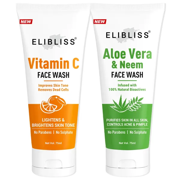 Pack_of_2_Vitamin_C_Face_Wash_&_Neem_Face_Wash_-_Vitamin_C_Brighten_And_Aloe_Vera_Neem_Face_Wash_For_Oil_Free_Look_Instant_Glow_|_Clinically_Tested_|_Cruelty Free_|_100%_Natural_Ingreduents