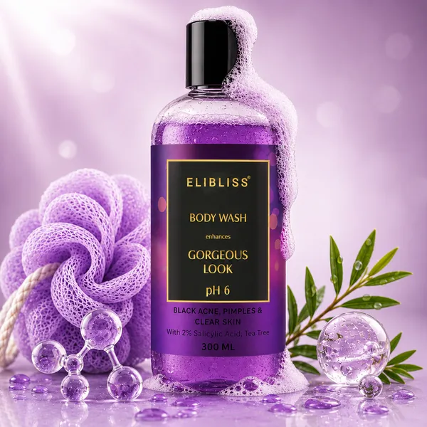 Elibliss_pH_6_Anti-Acne_Body_Wash_with_2%_Salicylic_Acid_&_Tea_Tree_Oil_|_Helps_Reduce_Body_Acne,_Pimples_&_Blackheads_|_Deep_Cleansing_for_Clear,_Smooth_&_Healthy-Looking_Skin_300ml