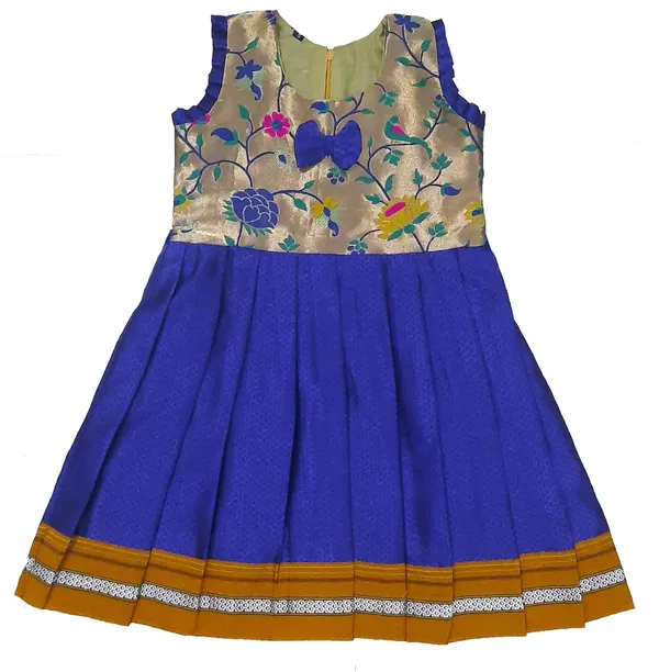 Blue_Broket_&_Georgette_Premium_&_Elegant_Frock_For_Girls