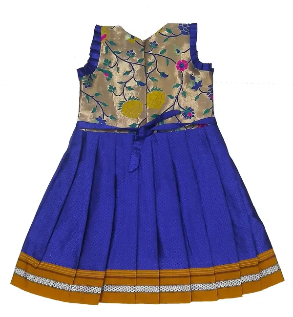 Blue_Broket_&_Georgette_Premium_&_Elegant_Frock_For_Girls