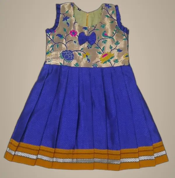 Blue_Broket_&_Georgette_Premium_&_Elegant_Frock_For_Girls
