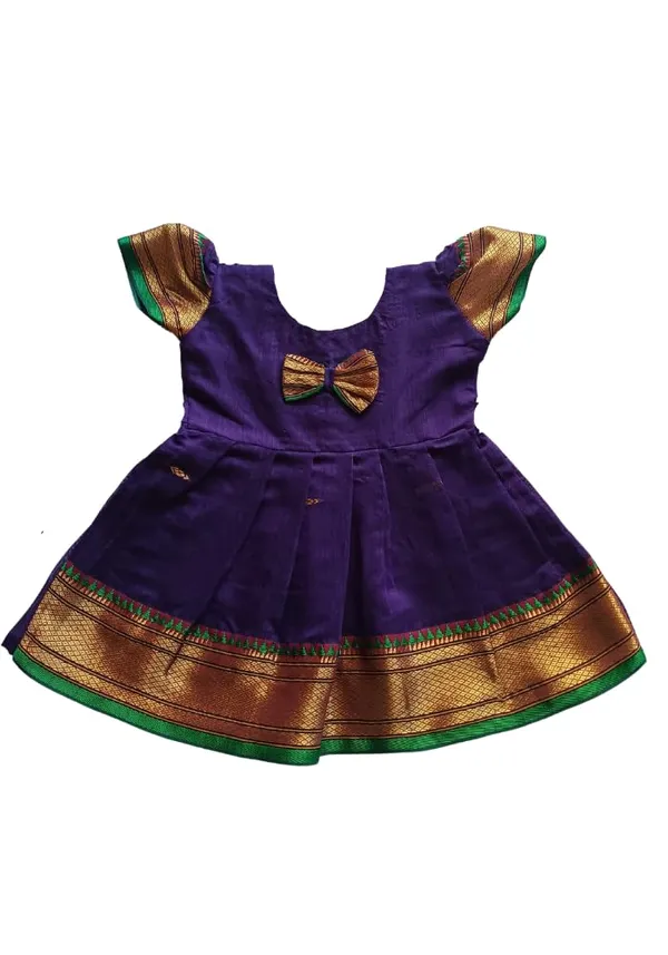 Blue_Acrylic_Cotton_Premium_&_Elegant_Frock_For_Girls