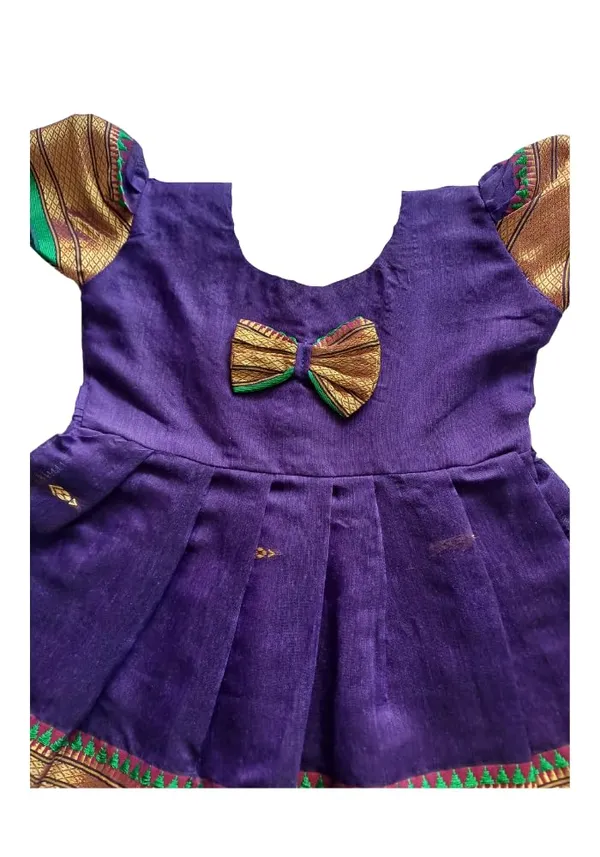 Blue_Acrylic_Cotton_Premium_&_Elegant_Frock_For_Girls