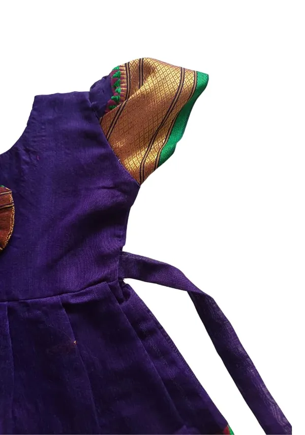 Blue_Acrylic_Cotton_Premium_&_Elegant_Frock_For_Girls