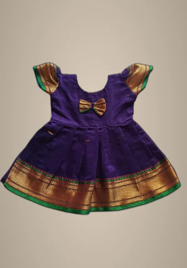 Blue_Acrylic_Cotton_Premium_&_Elegant_Frock_For_Girls
