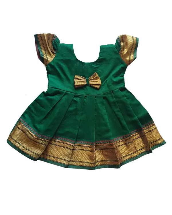 Green_Acrylic_Cotton_Premium_&_Elegant_Frock_For_Girls