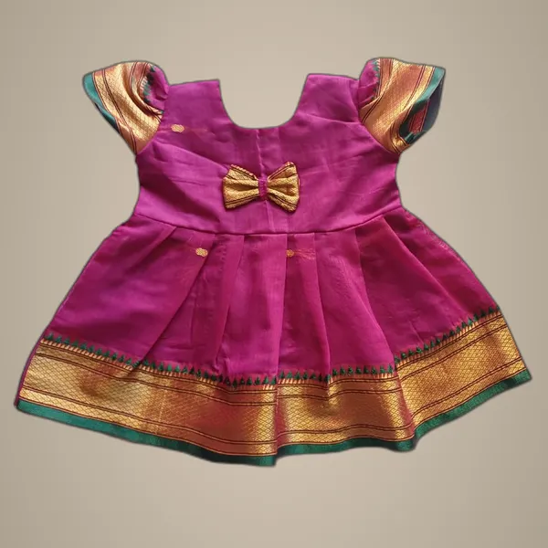 Purple_Acrylic_Cotton_Premium_&_Elegant_Frock_For_Girls