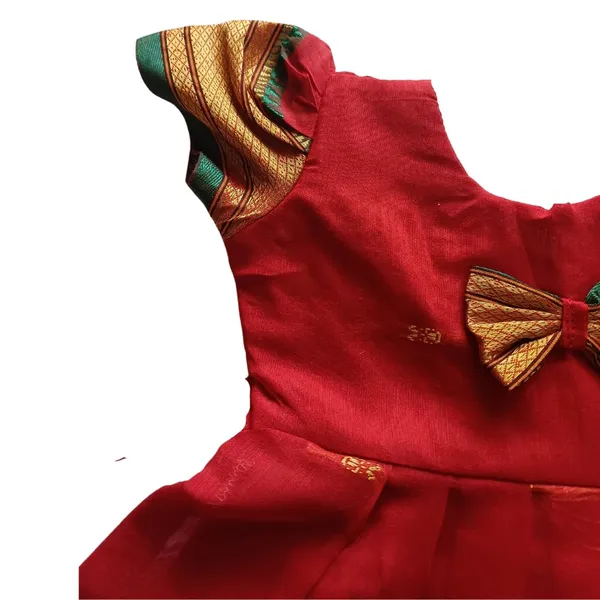 Red_Acrylic_Cotton_Premium_&_Elegant_Frock_For_Girls