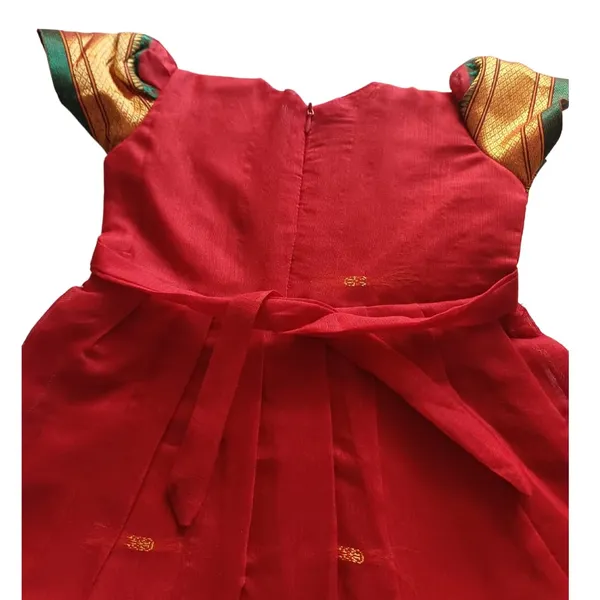 Red_Acrylic_Cotton_Premium_&_Elegant_Frock_For_Girls