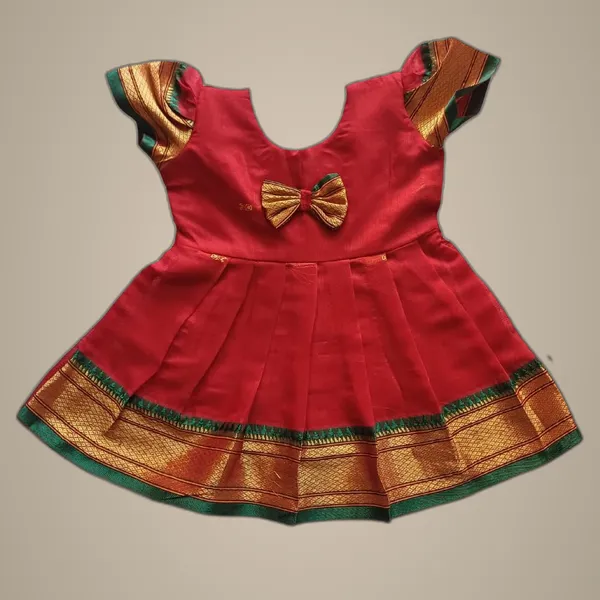Red_Acrylic_Cotton_Premium_&_Elegant_Frock_For_Girls