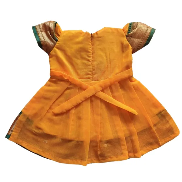 Yellow_Acrylic_Cotton_Premium_&_Elegant_Frock_For_Girls