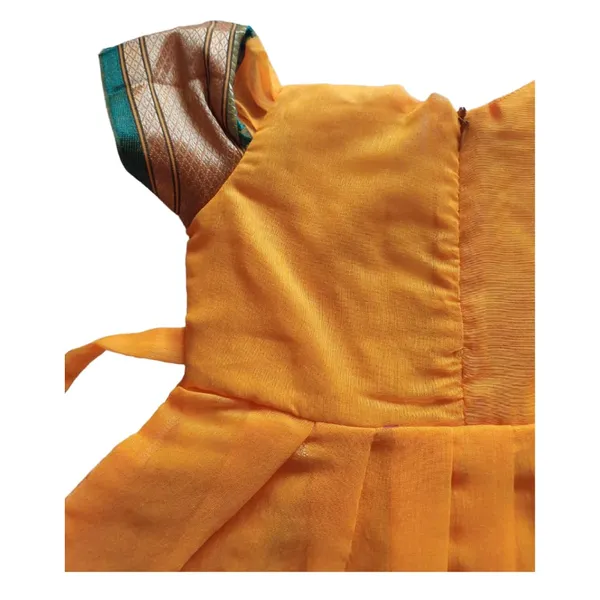 Yellow_Acrylic_Cotton_Premium_&_Elegant_Frock_For_Girls