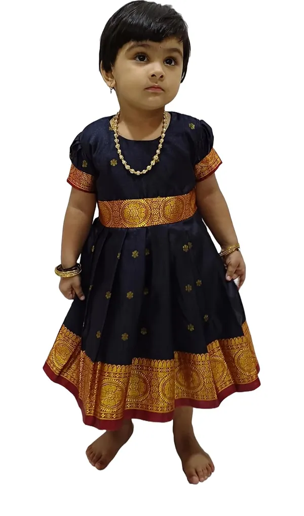 Black_Satin_Premium_&_Elegant_Frock_For_Girls