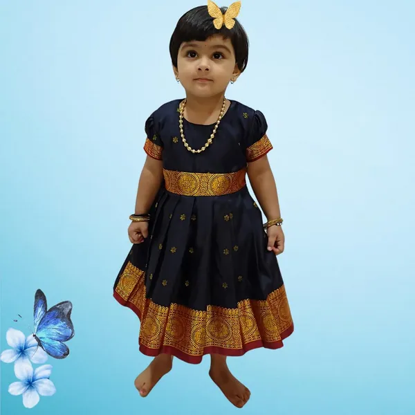 Black_Satin_Premium_&_Elegant_Frock_For_Girls