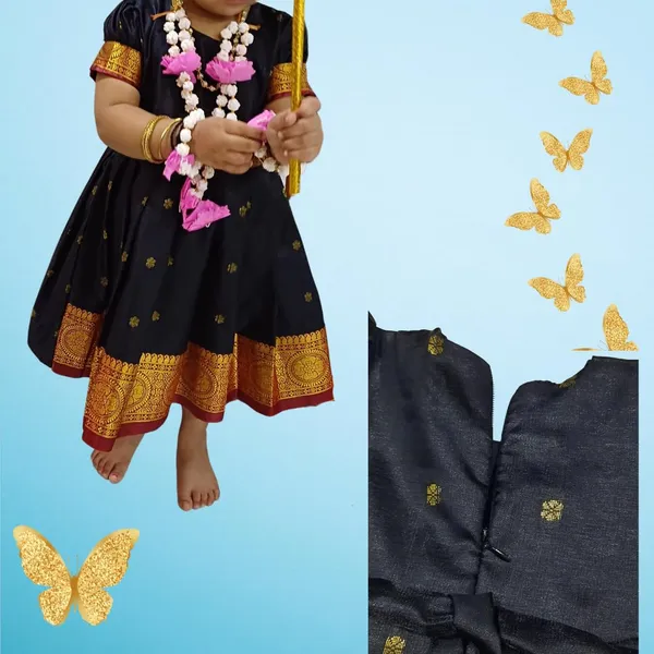 Black_Satin_Premium_&_Elegant_Frock_For_Girls