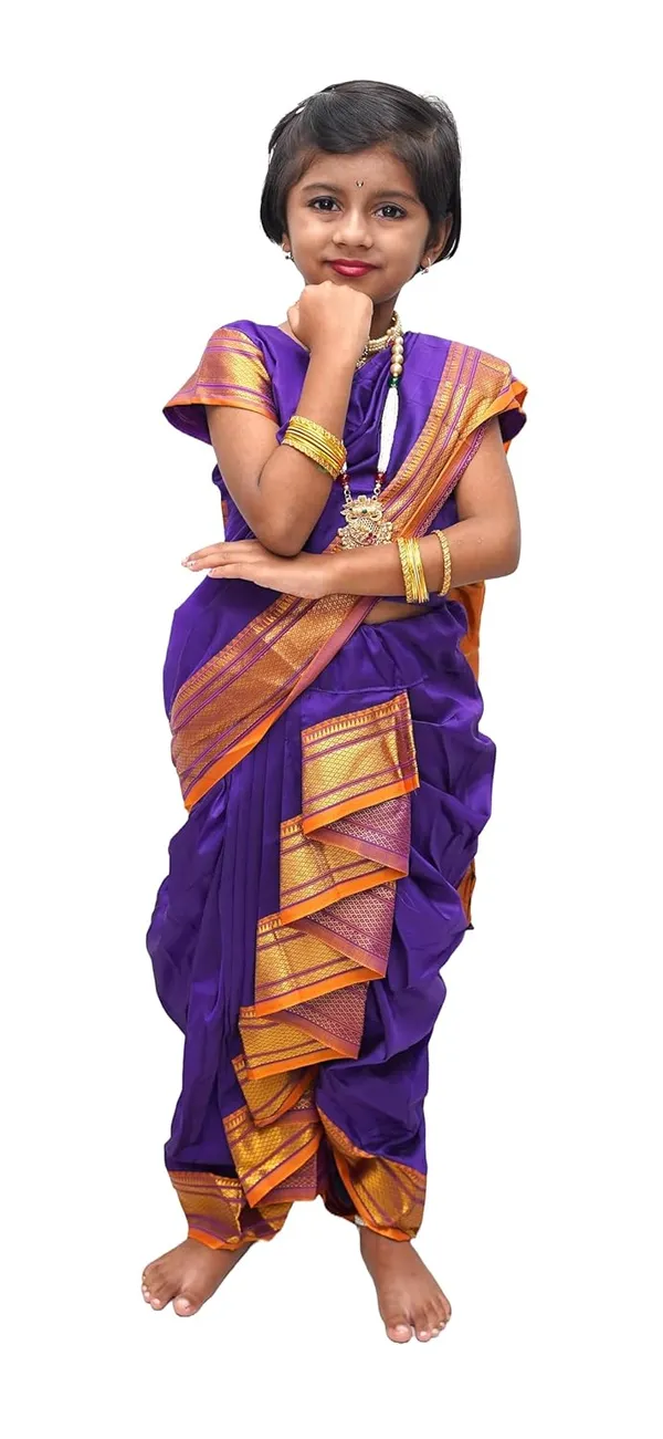 Blue_Belgaon_Silk_Premium_&_Elegant_Nauwari_Saree_For_Girls