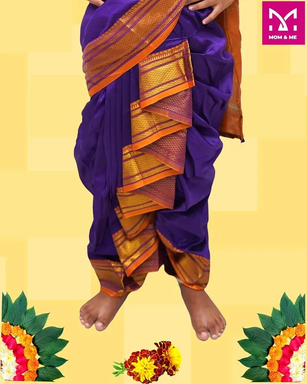 Blue_Belgaon_Silk_Premium_&_Elegant_Nauwari_Saree_For_Girls