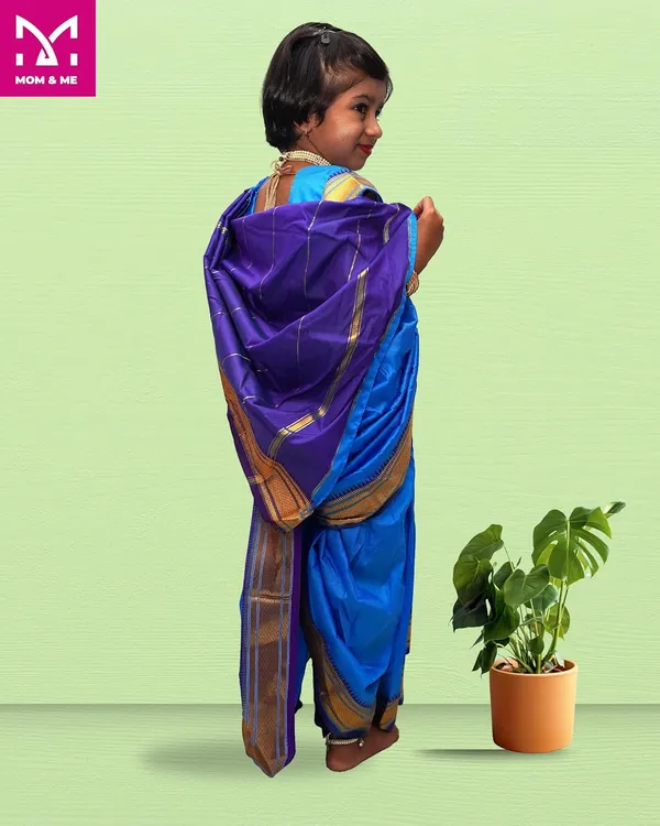 Sky_Blue_Belgaon_Silk_Premium_&_Elegant_Nauwari_Saree_For_Girls