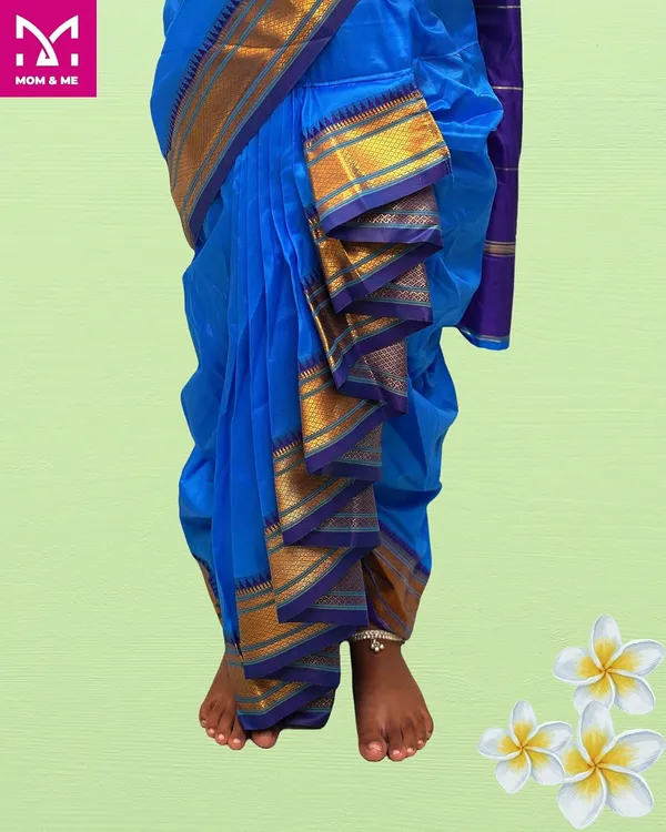 Sky_Blue_Belgaon_Silk_Premium_&_Elegant_Nauwari_Saree_For_Girls