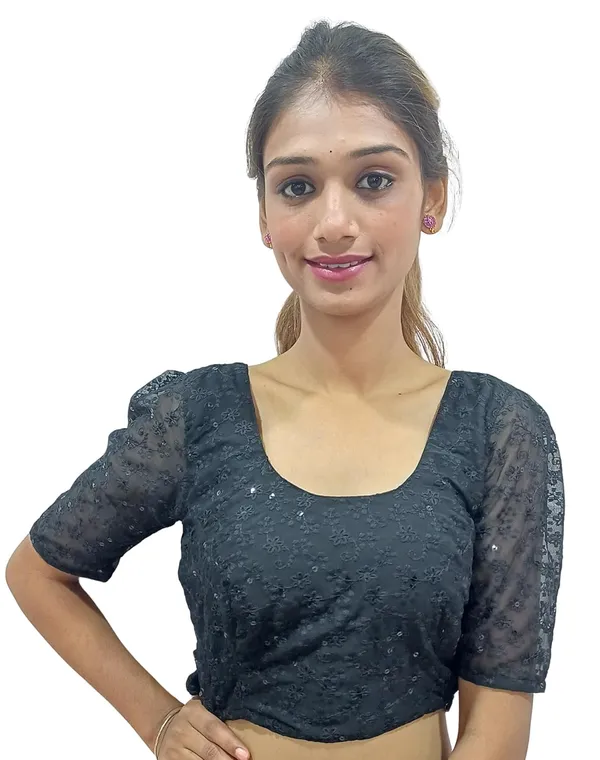 Black_Cotton_Premium_&_Elegant_Blouse_For_Women