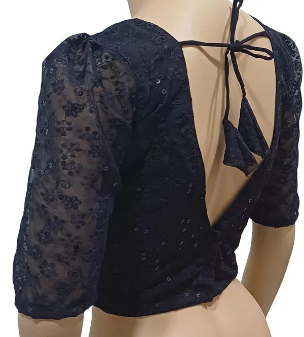 Black_Cotton_Premium_&_Elegant_Blouse_For_Women