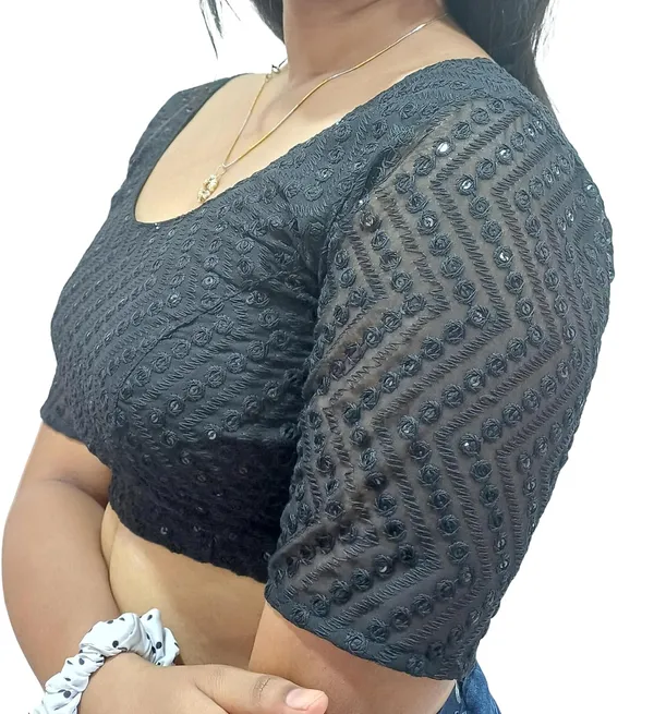 Saree_Blouse_Chikankari_Line_Design_Breathable_Material_Comfortable_Fit_(Xx-Large,_Black)