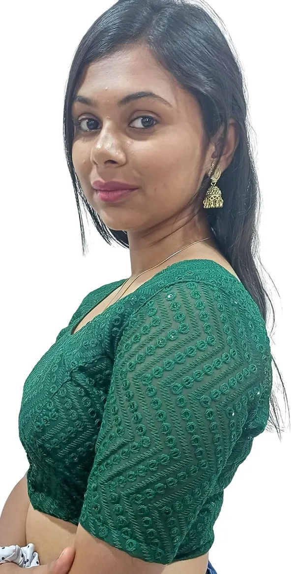Green_Cotton_Premium_&_Elegant_Blouse_For_Women