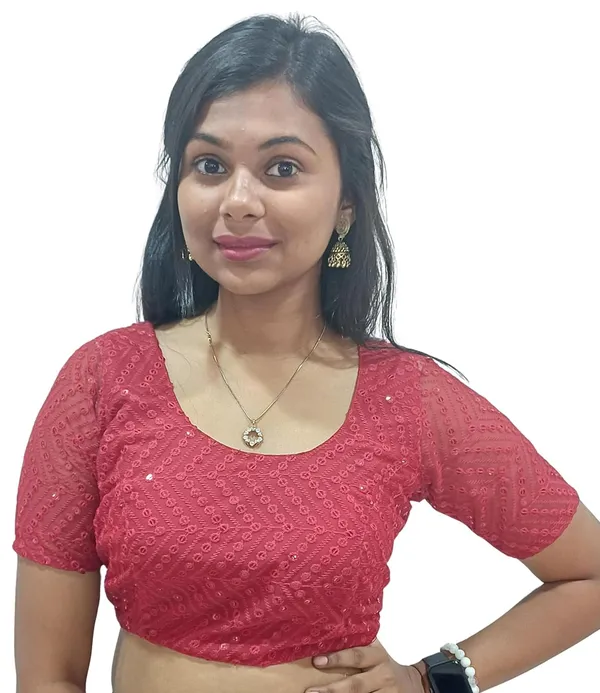 Red_Cotton_Premium_&_Elegant_Blouse_For_Women