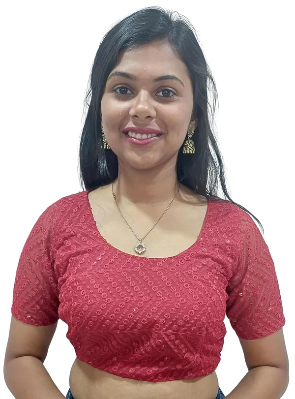 Red_Cotton_Premium_&_Elegant_Blouse_For_Women